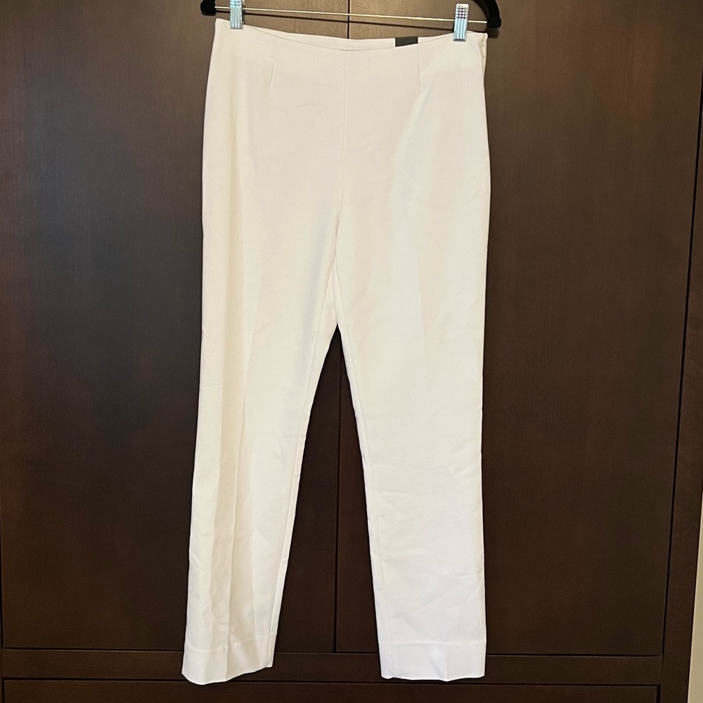 Neiman Marcus “Lisa” White Cropped Dress Pant